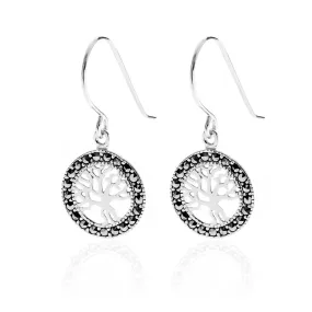 Nine Worlds Earrings, Silver