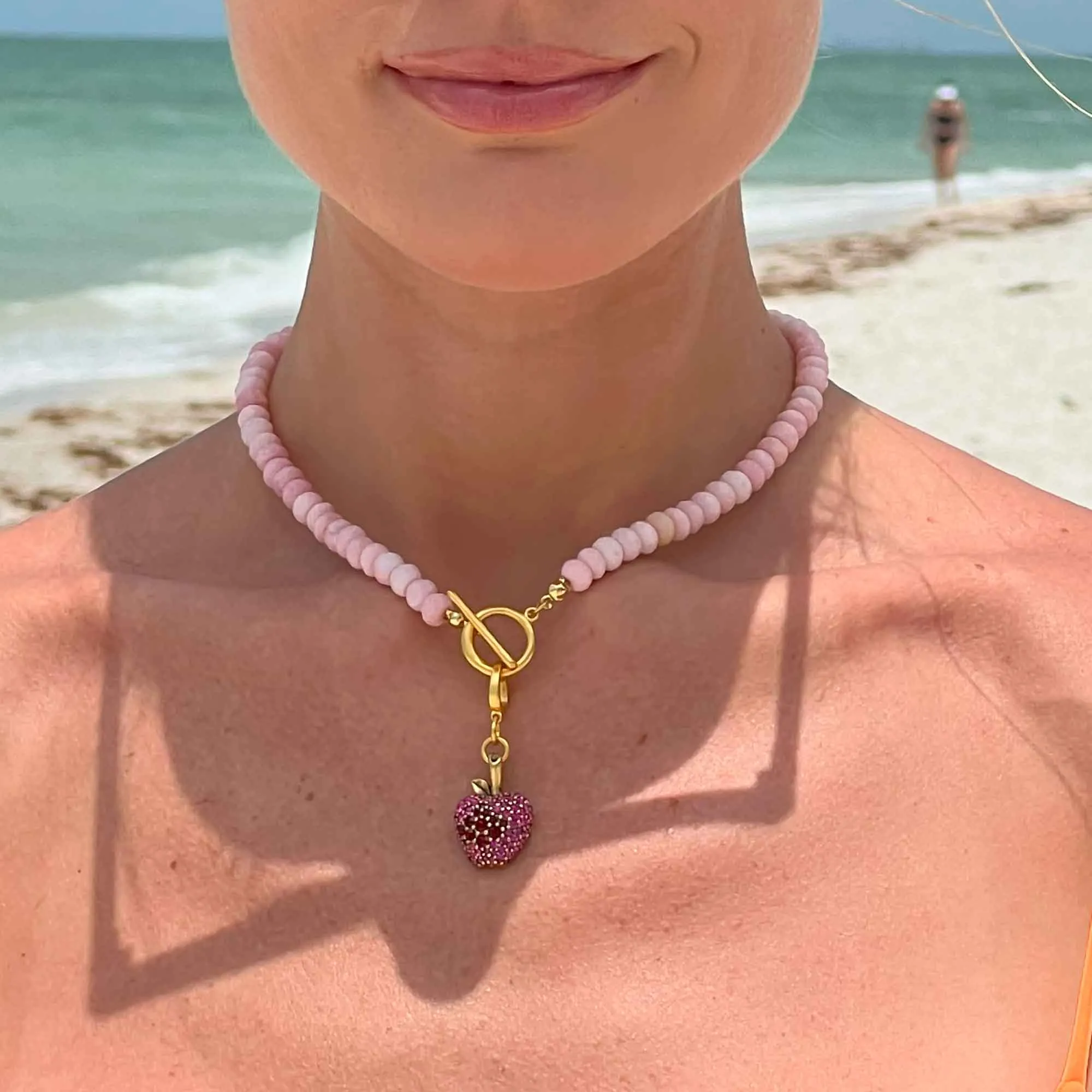 Opal Candy Gem Beaded Choker Necklace