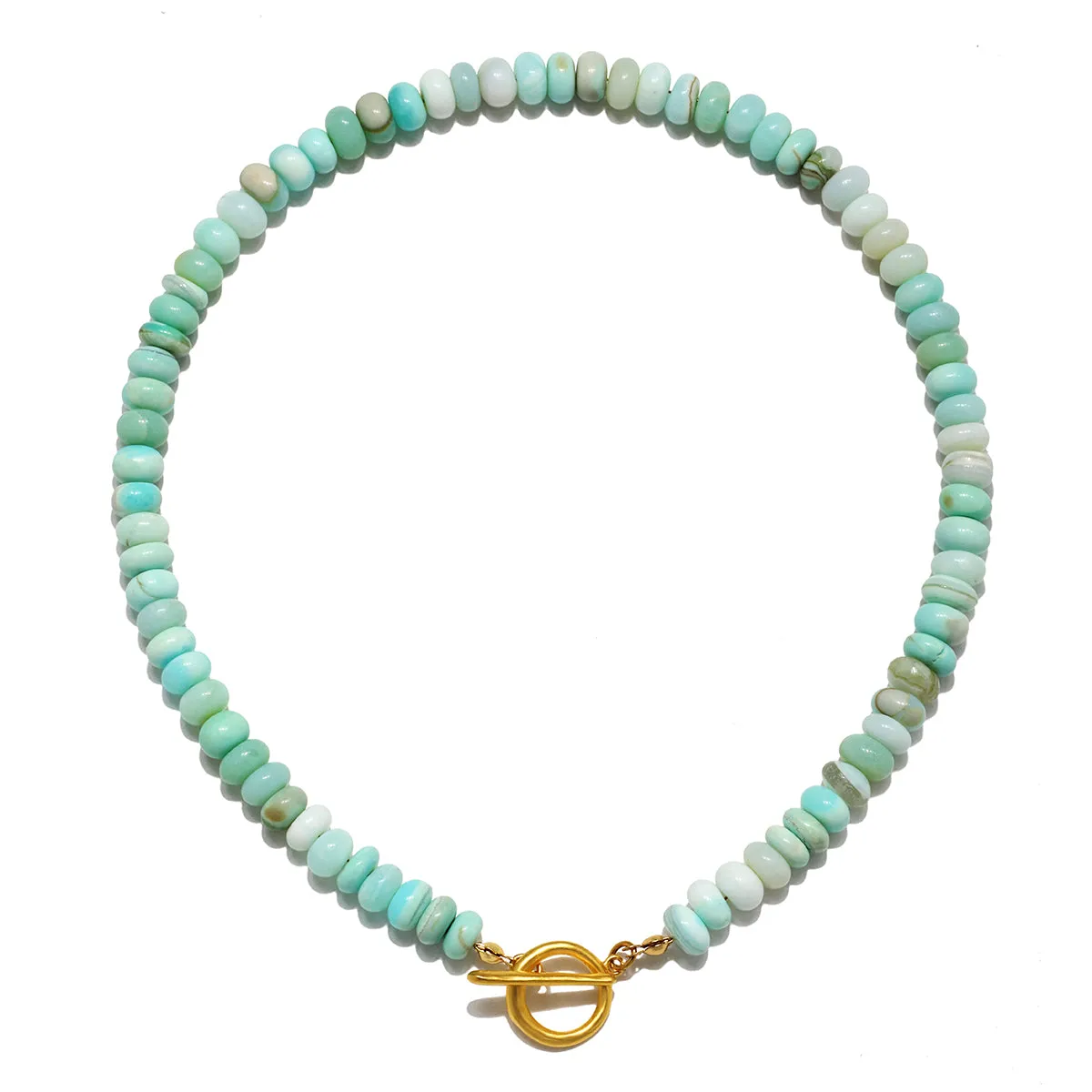 Opal Candy Gem Beaded Choker Necklace