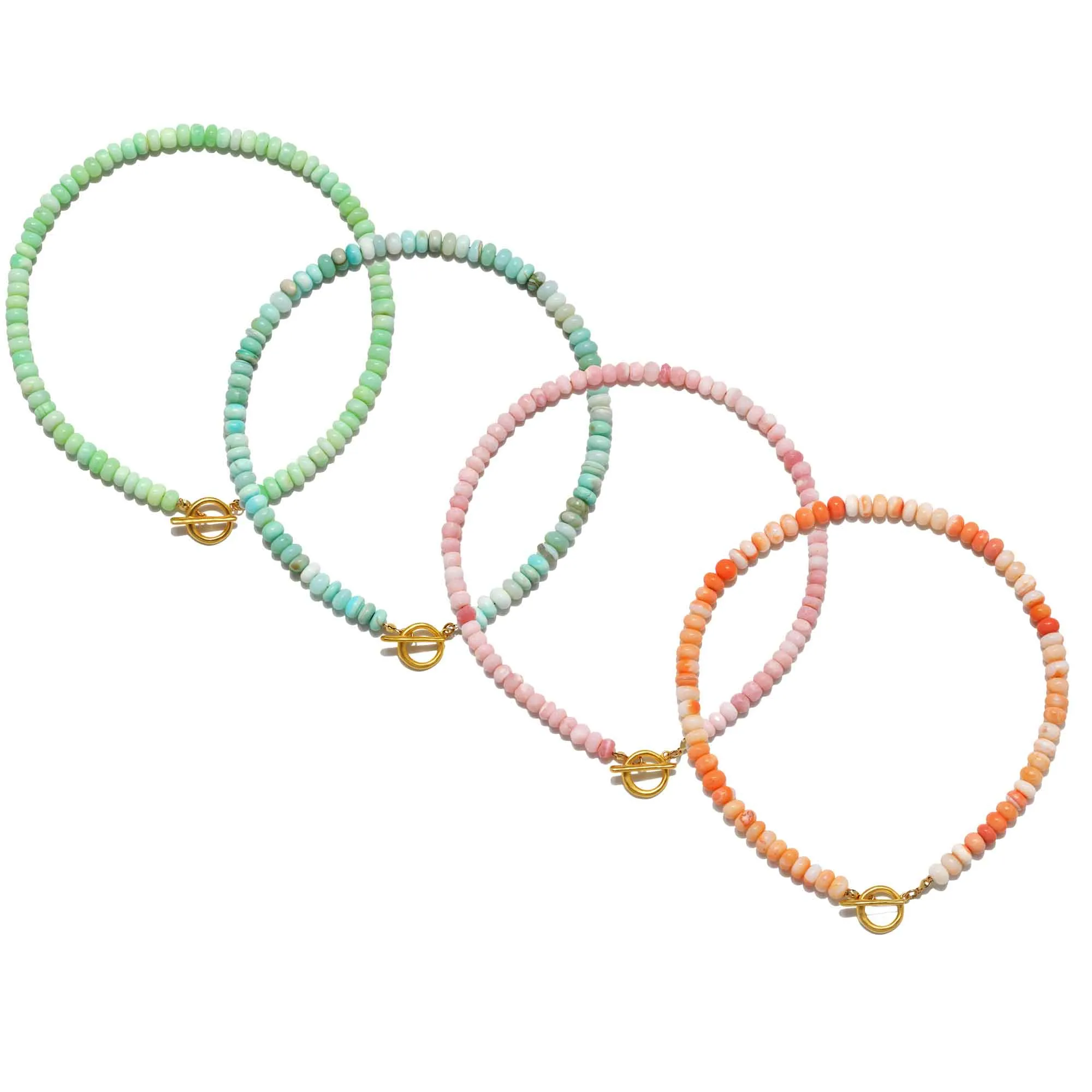 Opal Candy Gem Beaded Choker Necklace