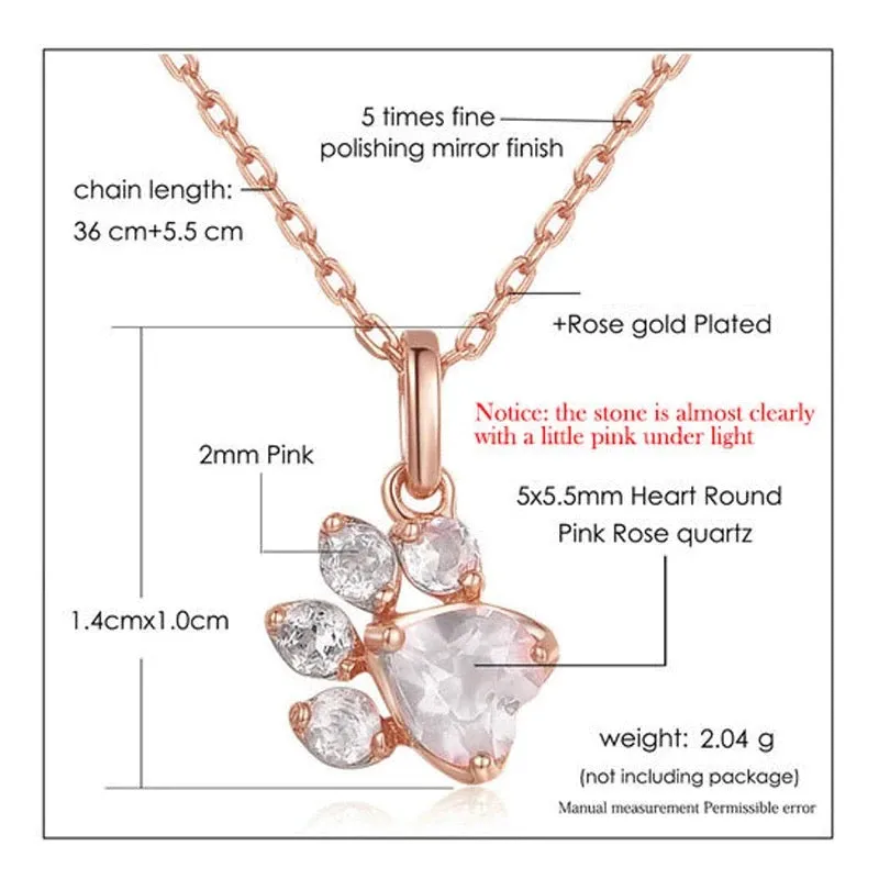 Paw Pendant - Rose Gold