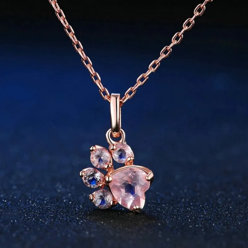 Paw Pendant - Rose Gold