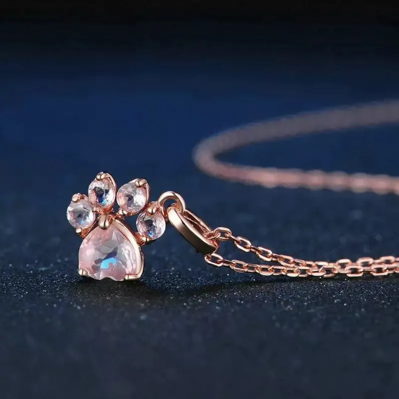 Paw Pendant - Rose Gold