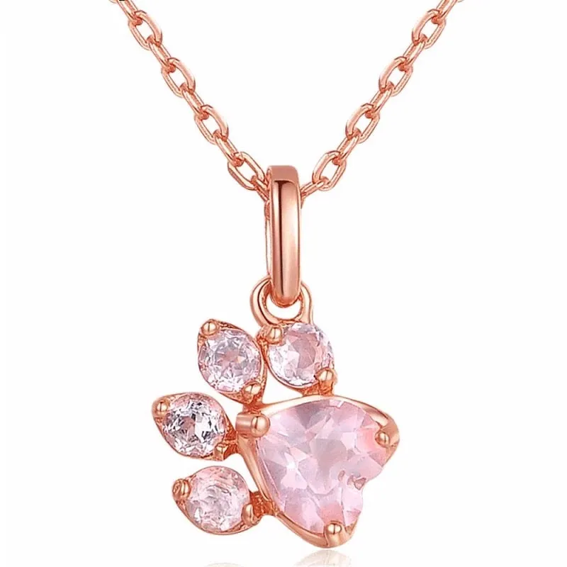 Paw Pendant - Rose Gold