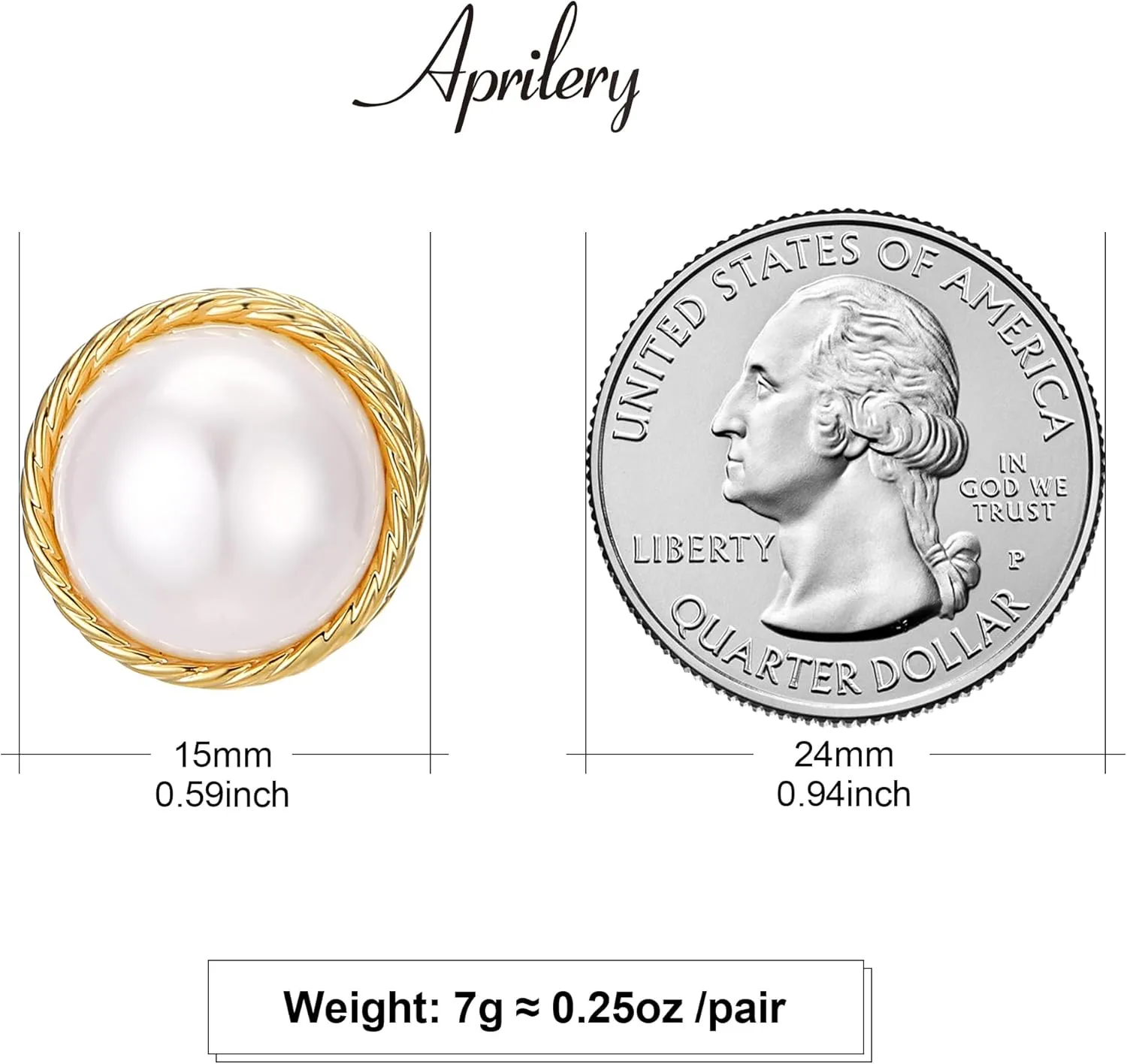 Pearl Stud Earrings for Women, Round Stud White Simulated Shell Pearl Earrings Hypoallergenic Jewelry for Her