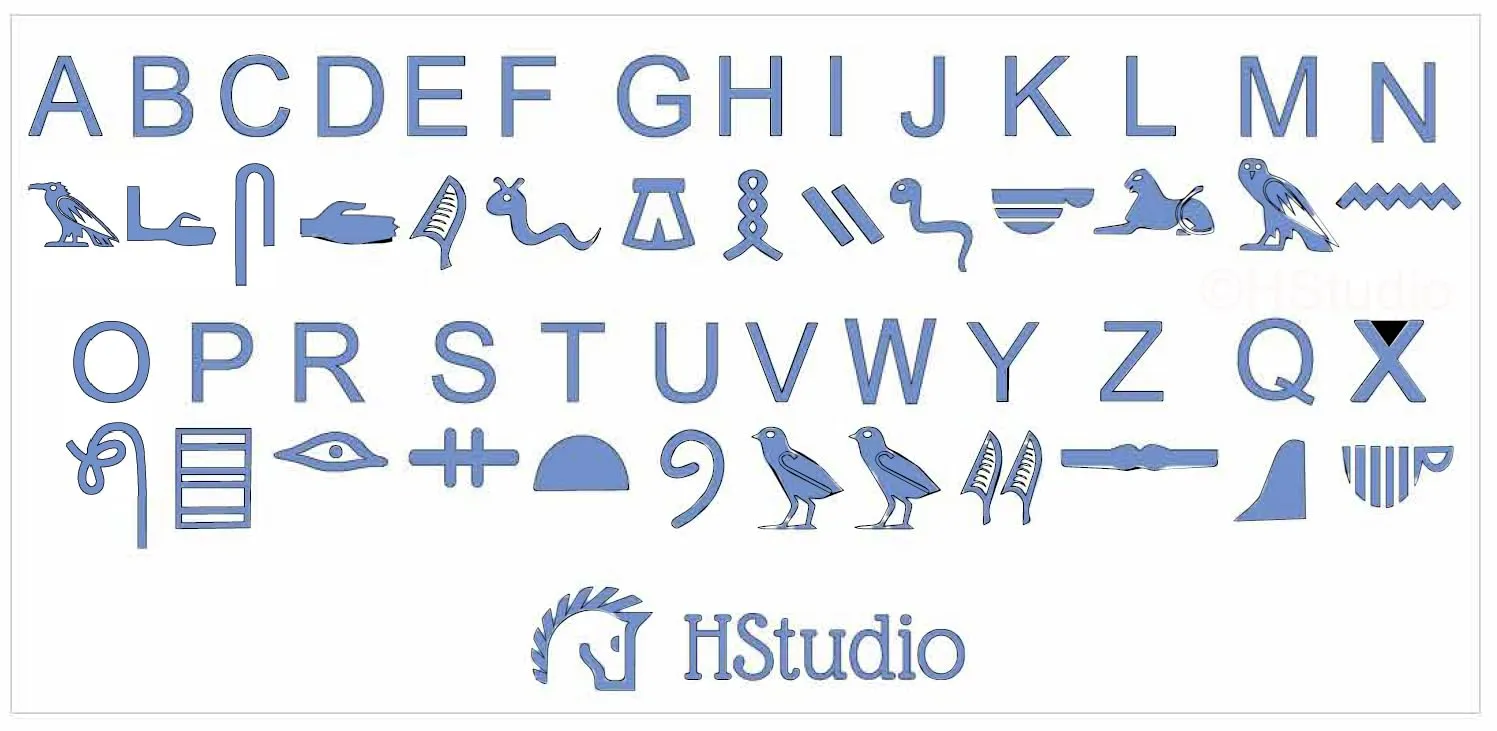Personalized Cartouche Pendant Name Necklace, Hieroglyph Egypt Jewelry by HStudio (L, rose gold)