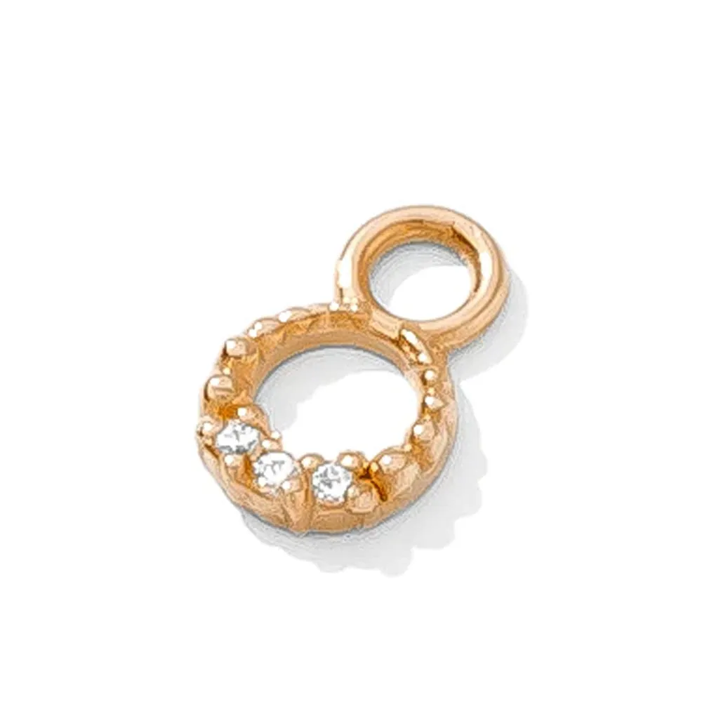 "Athena" Charm in Gold with Gemstones