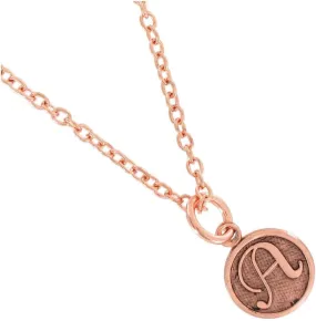 Rose Gold Tone Cursive Initial A Charm 10mm Necklace 18" Fashion Necklaces Trendy Accessories Stylish Additions