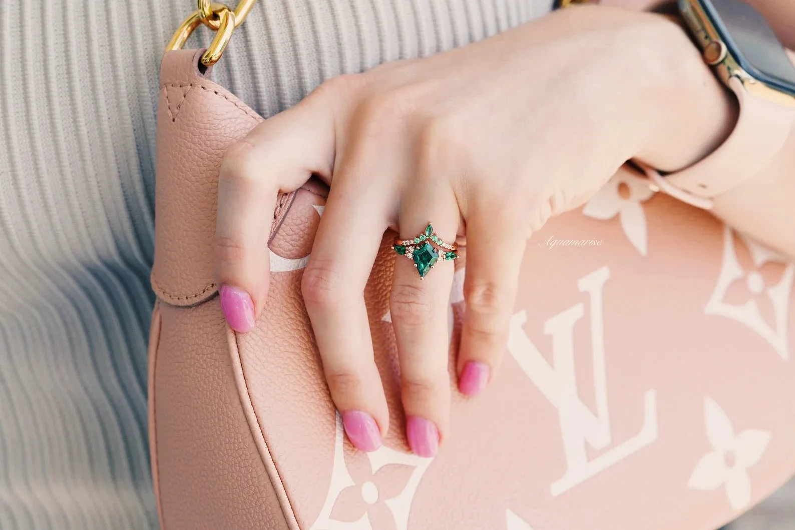 Skye Kite Emerald Couples Ring