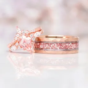 Skye Morganite Couples Ring