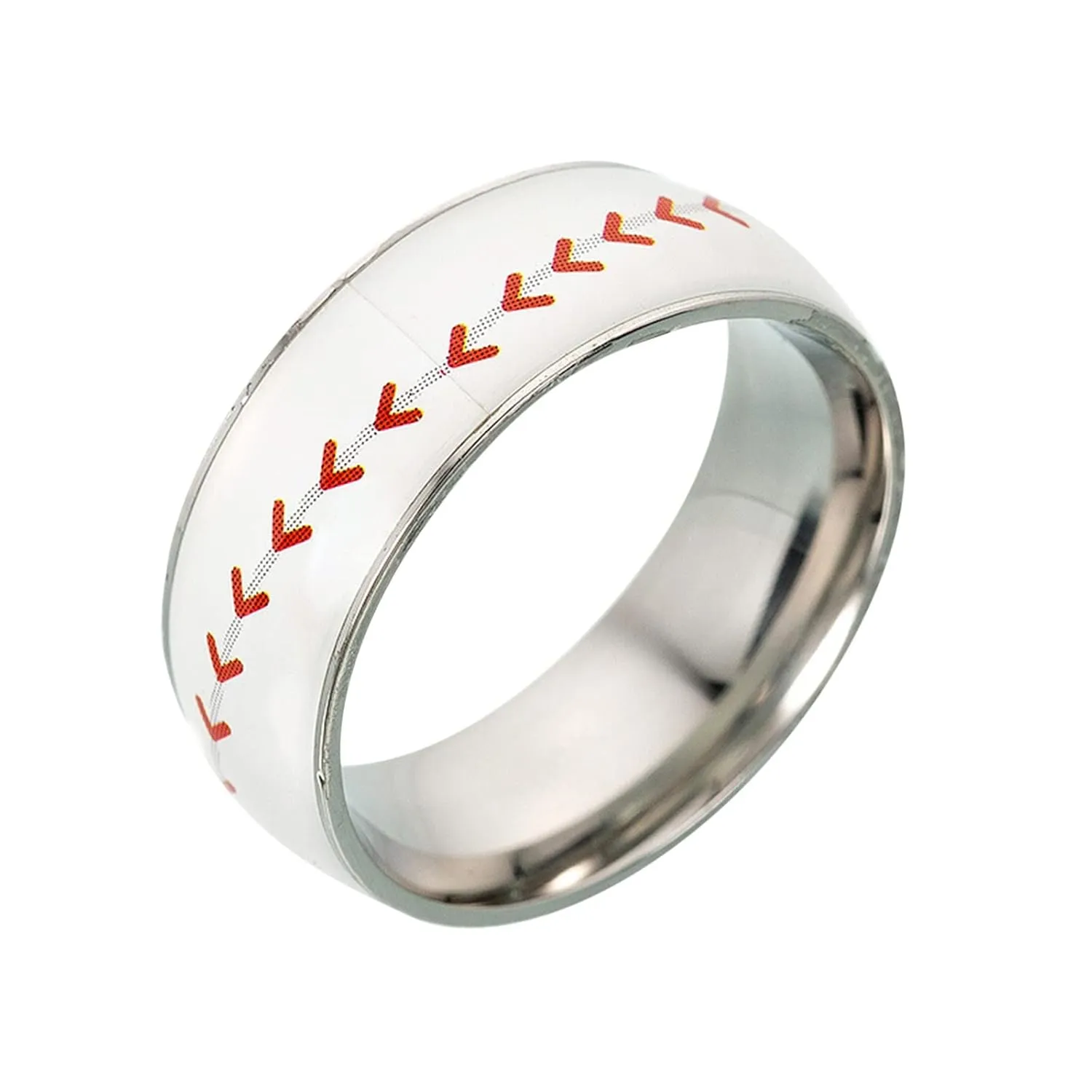 Sport Ring for Women Men Titanium Steel Anniversary Ring Statement Ring Promise Ring Minimalist Design Rings (C, 12)