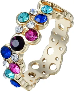 Stack Rings for Women, Vintage Engagement Rings Colored Zircon Hollow Wedding Jewelry for Women