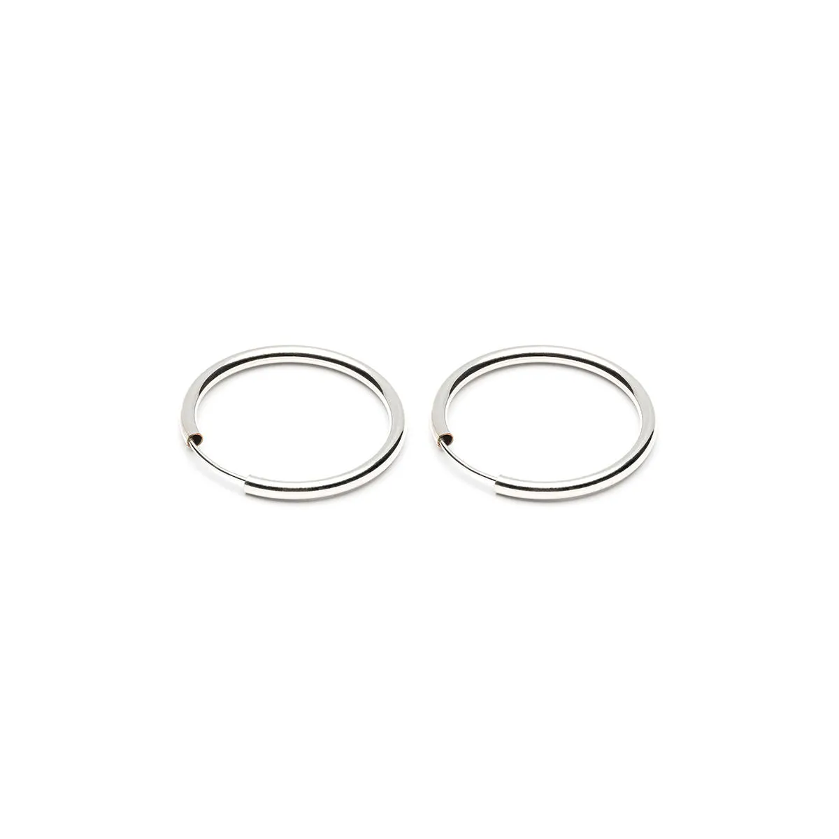 Sterling Silver Medium Endless Hoop Earrings