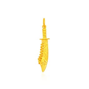 916 Gold Exquisite Dragon Design Knife Pendant from TAKA Jewellery
