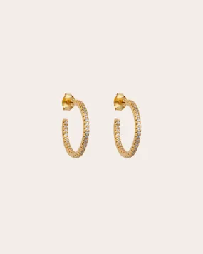 The Go-To Glam hoops S - gold plated