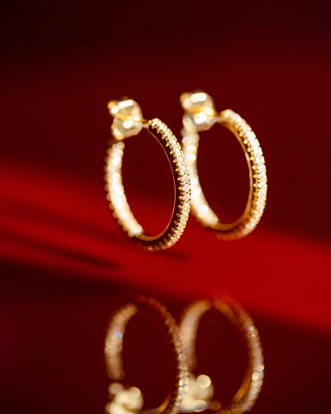 The Go-To Glam hoops S - gold plated