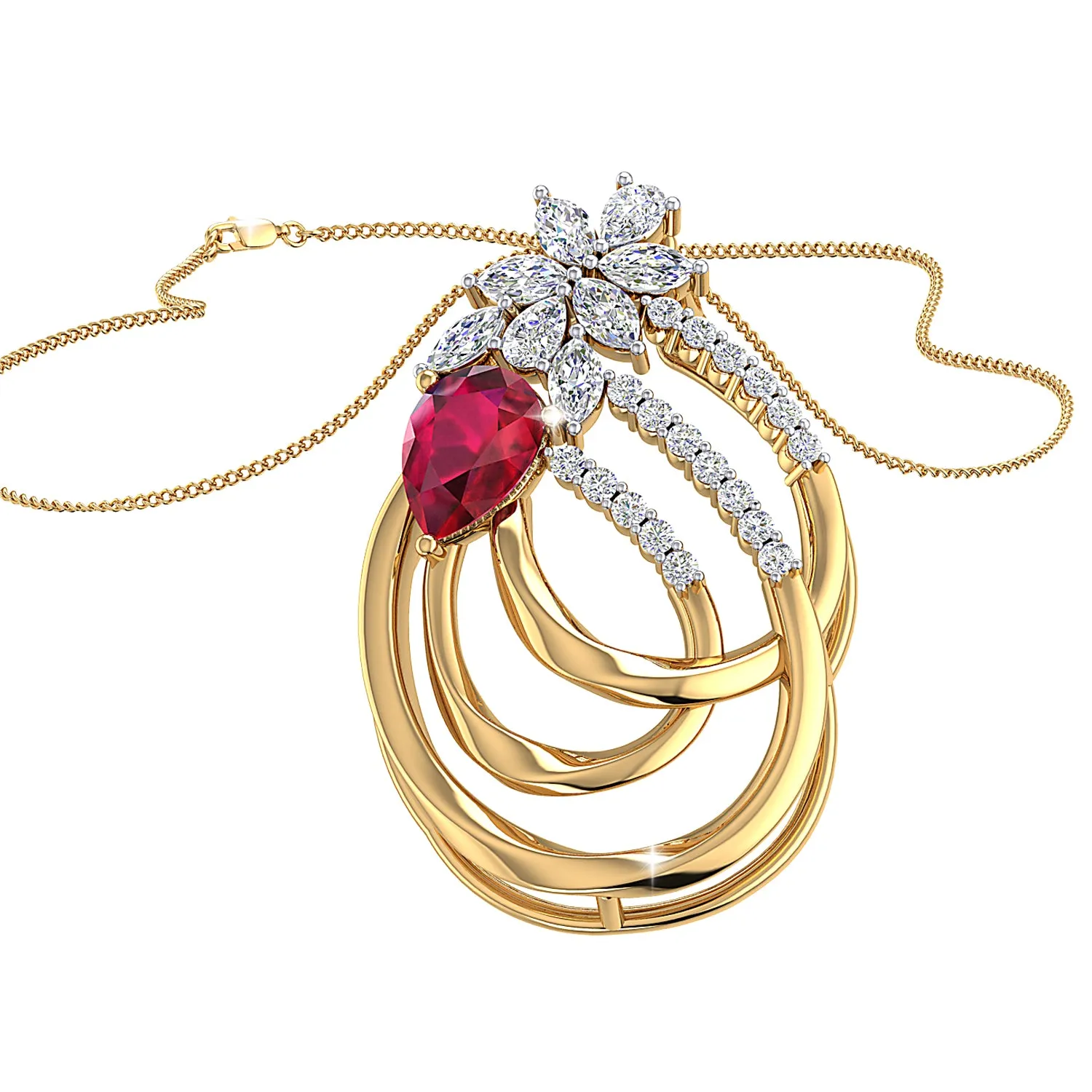 THE ROSE PETAL PENDANT