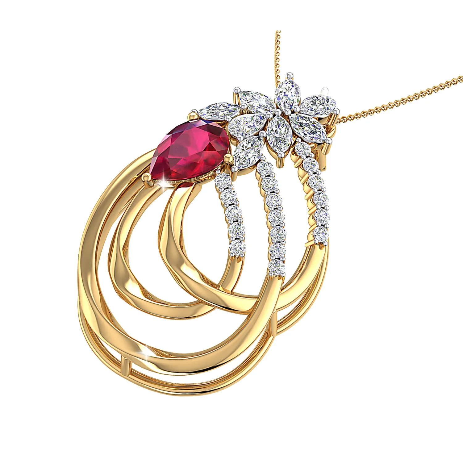 THE ROSE PETAL PENDANT