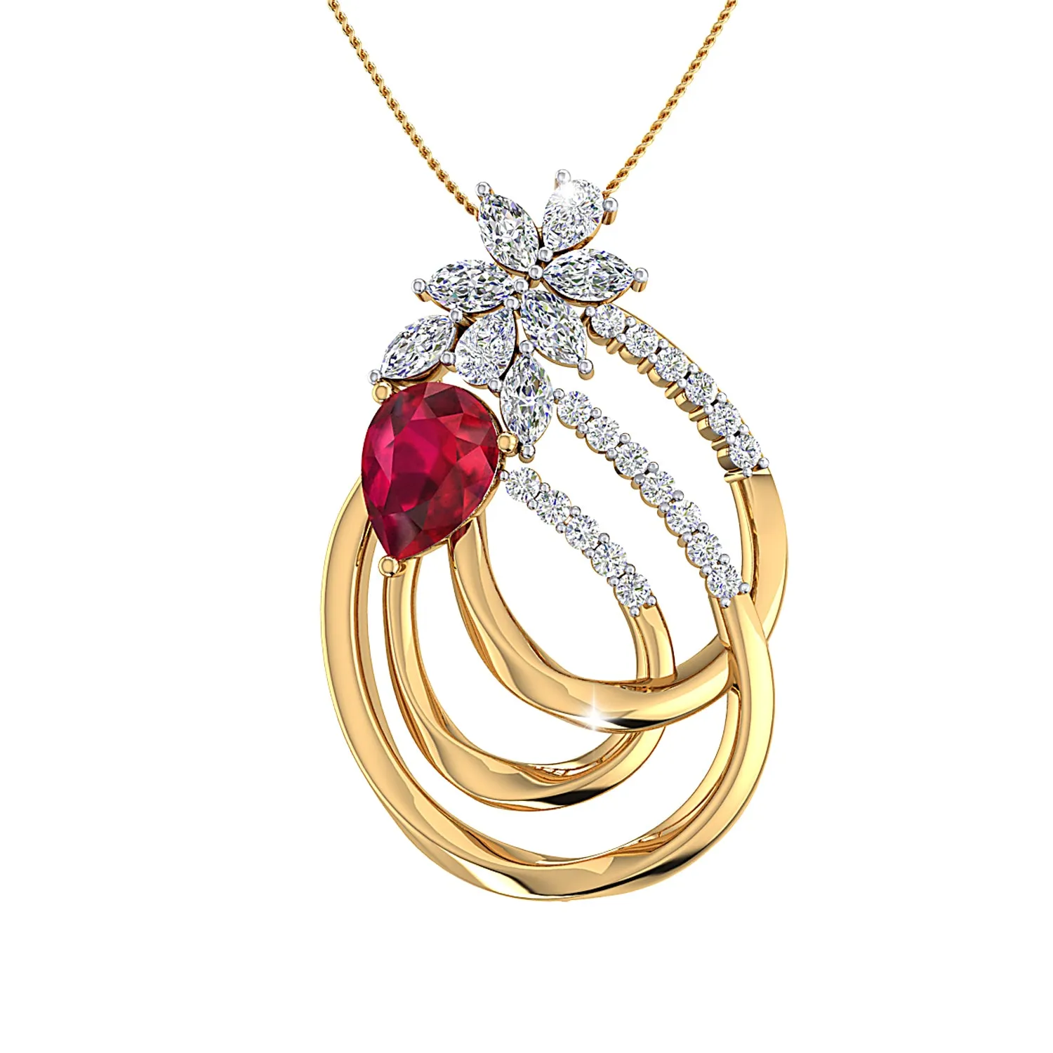THE ROSE PETAL PENDANT