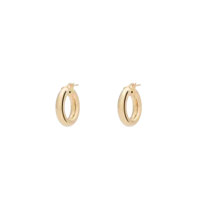 Thick Plain Hoop Earrings