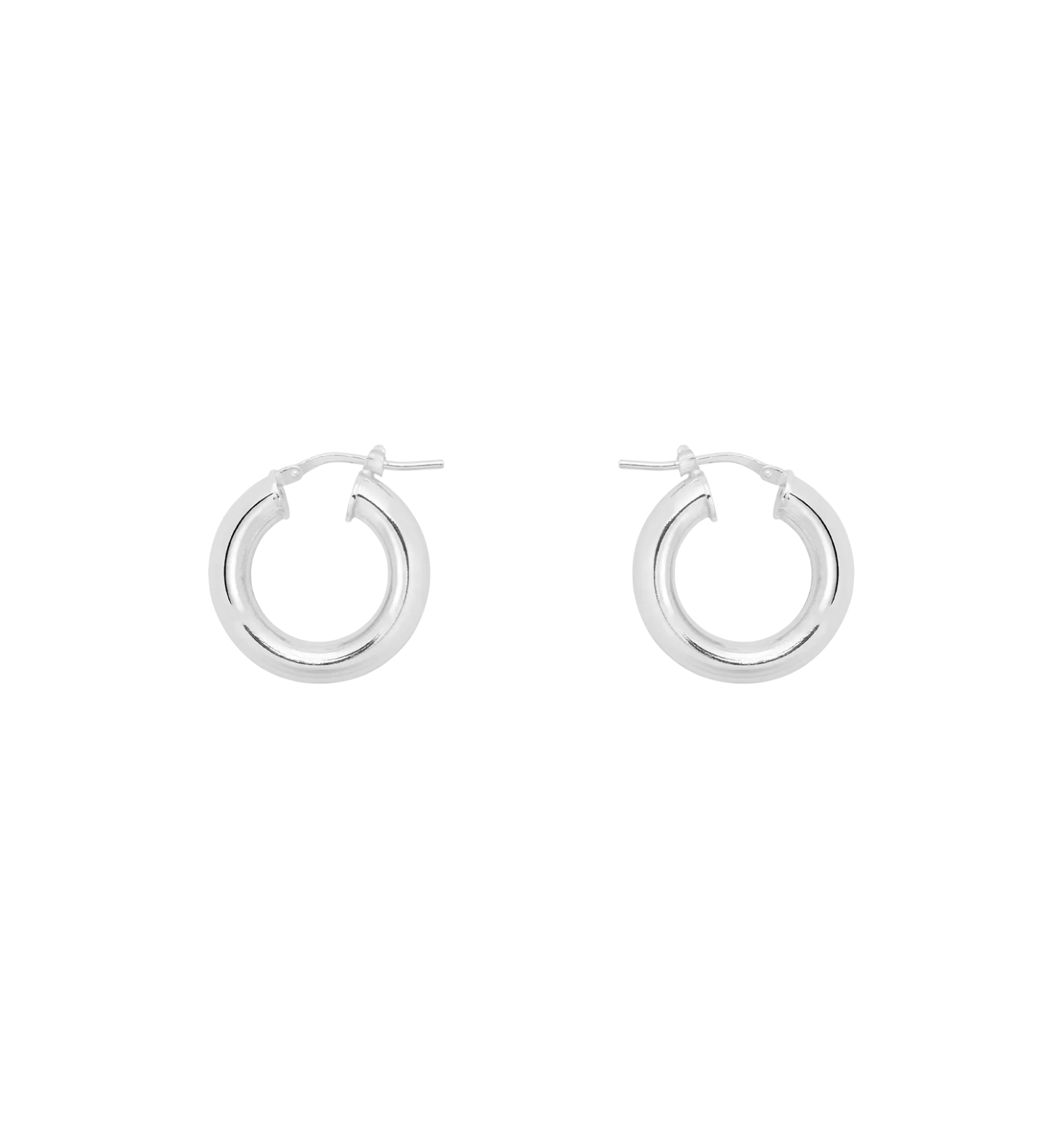 Thick Plain Hoop Earrings