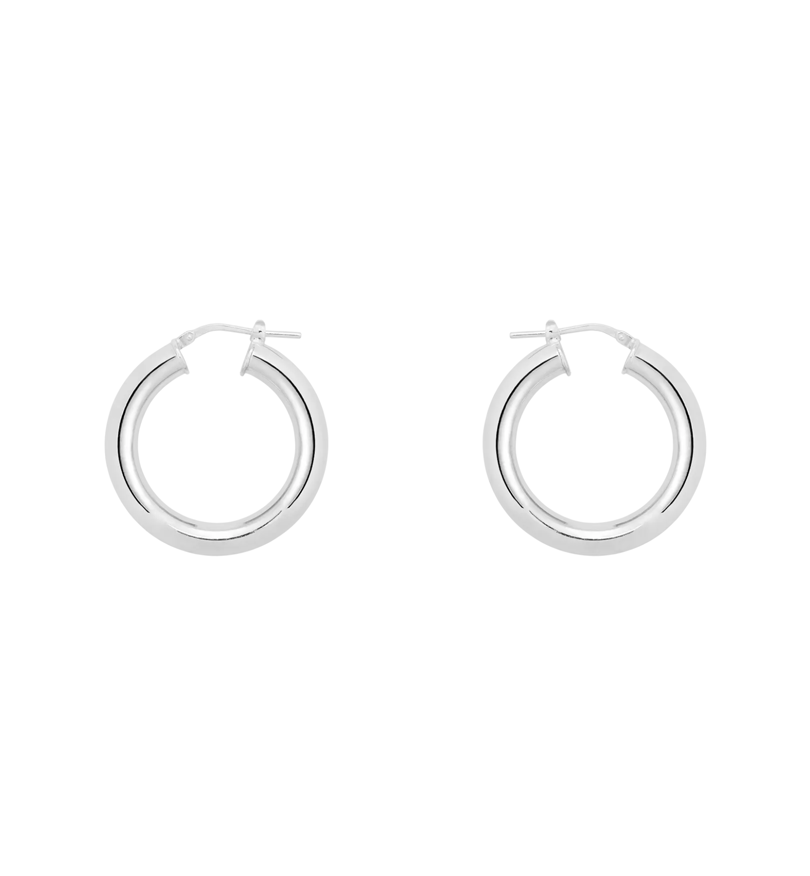 Thick Plain Hoop Earrings