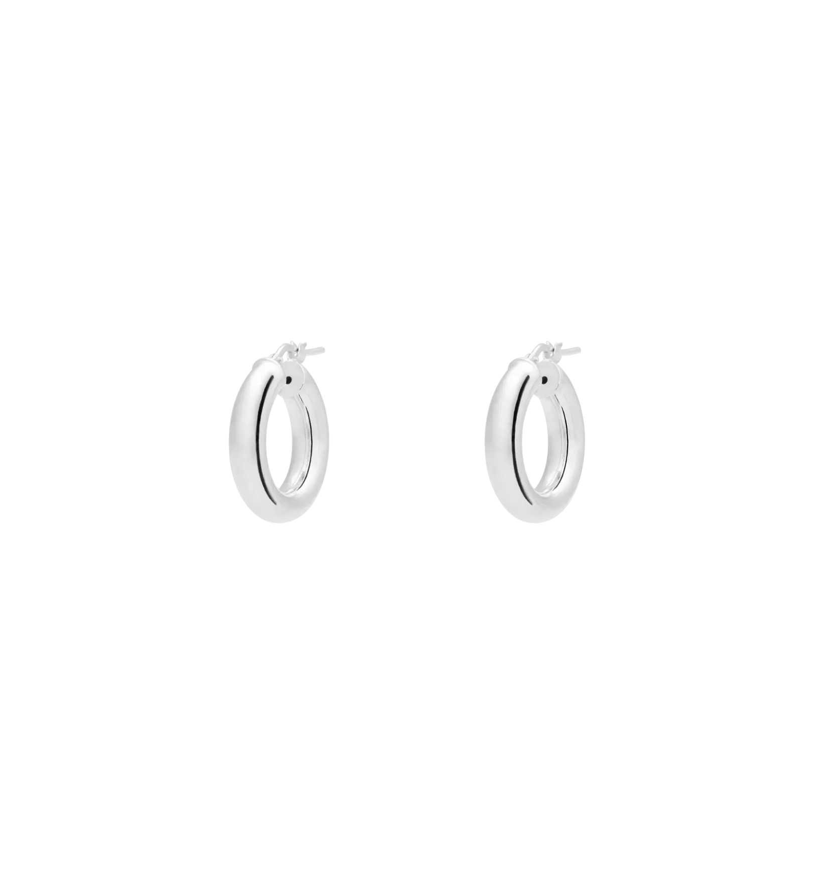 Thick Plain Hoop Earrings