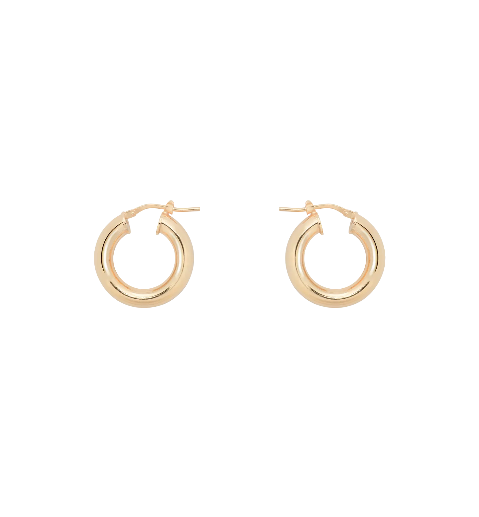 Thick Plain Hoop Earrings