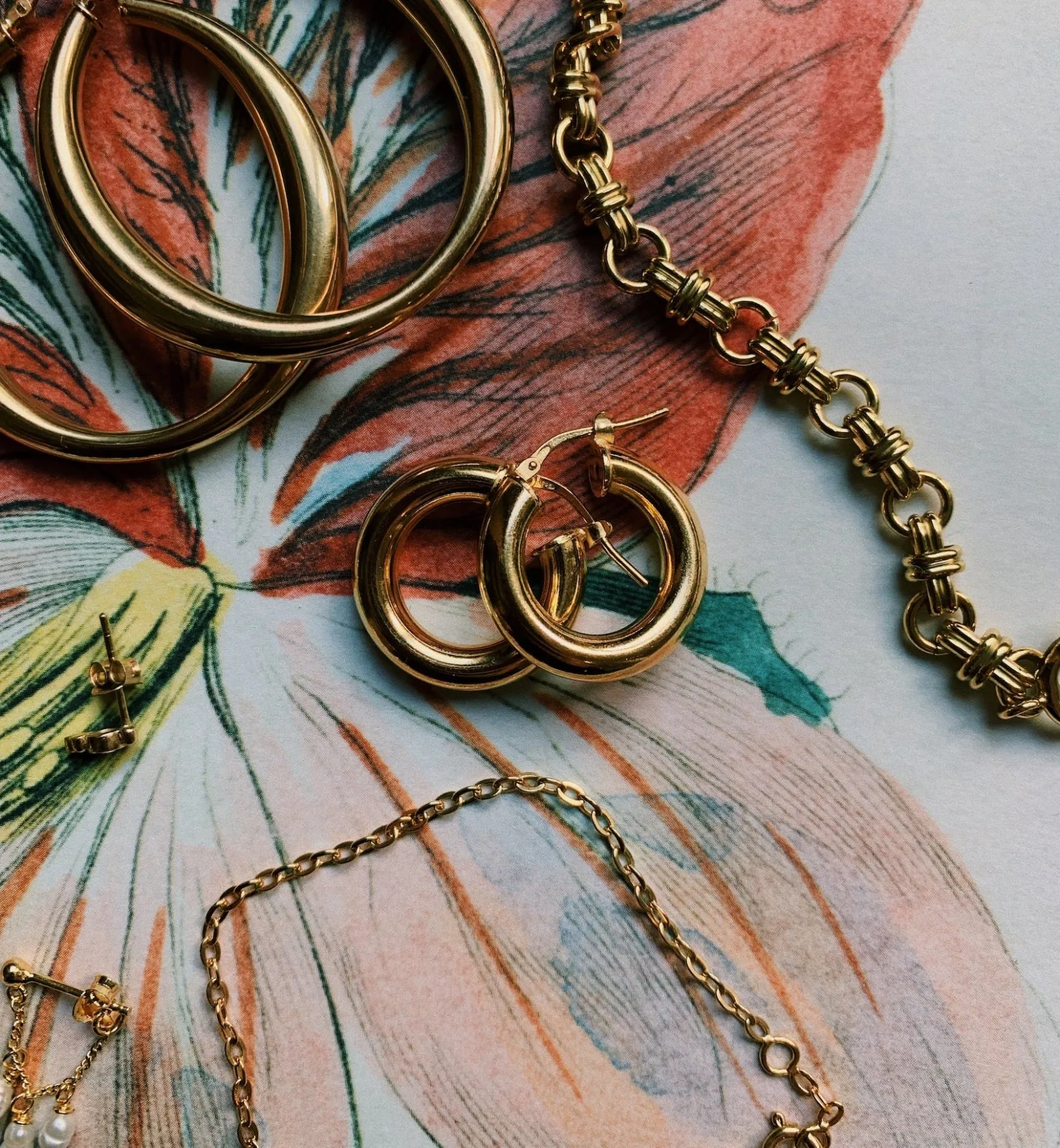 Thick Plain Hoop Earrings