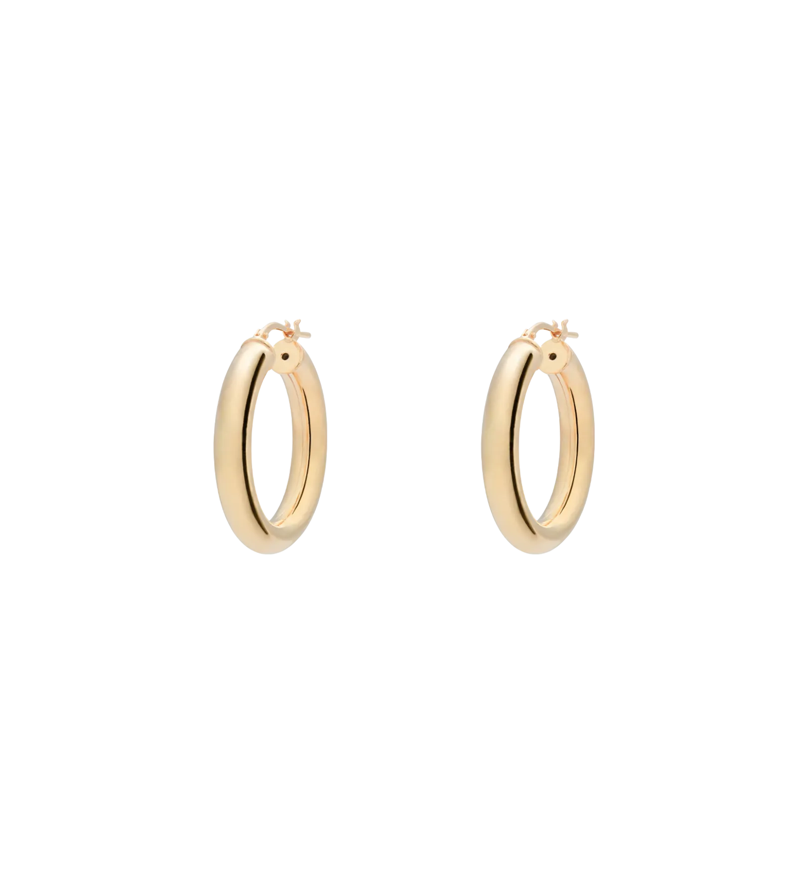 Thick Plain Hoop Earrings
