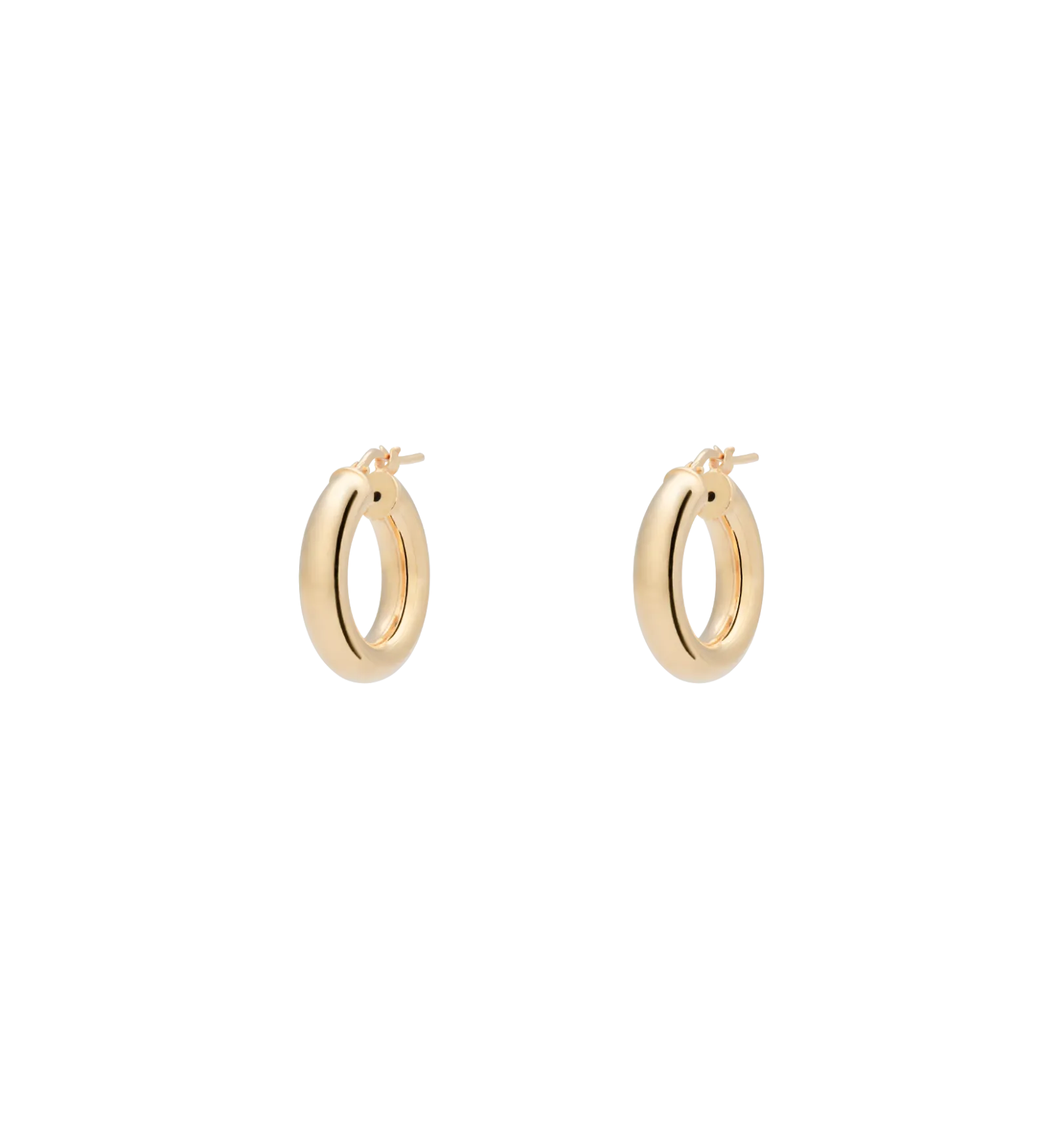 Thick Plain Hoop Earrings