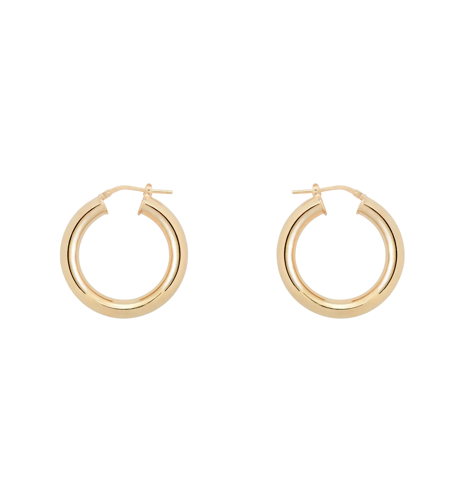 Thick Plain Hoop Earrings
