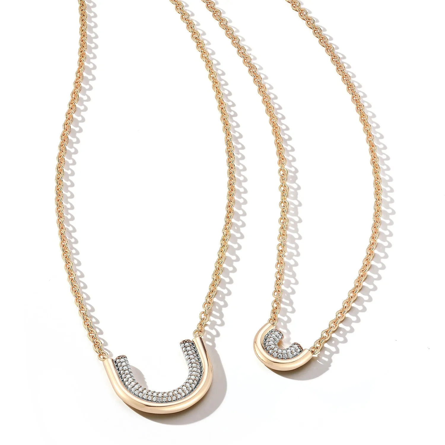 THOBY 18K GOLD AND DIAMOND LARGE TUBULAR NECKLACE