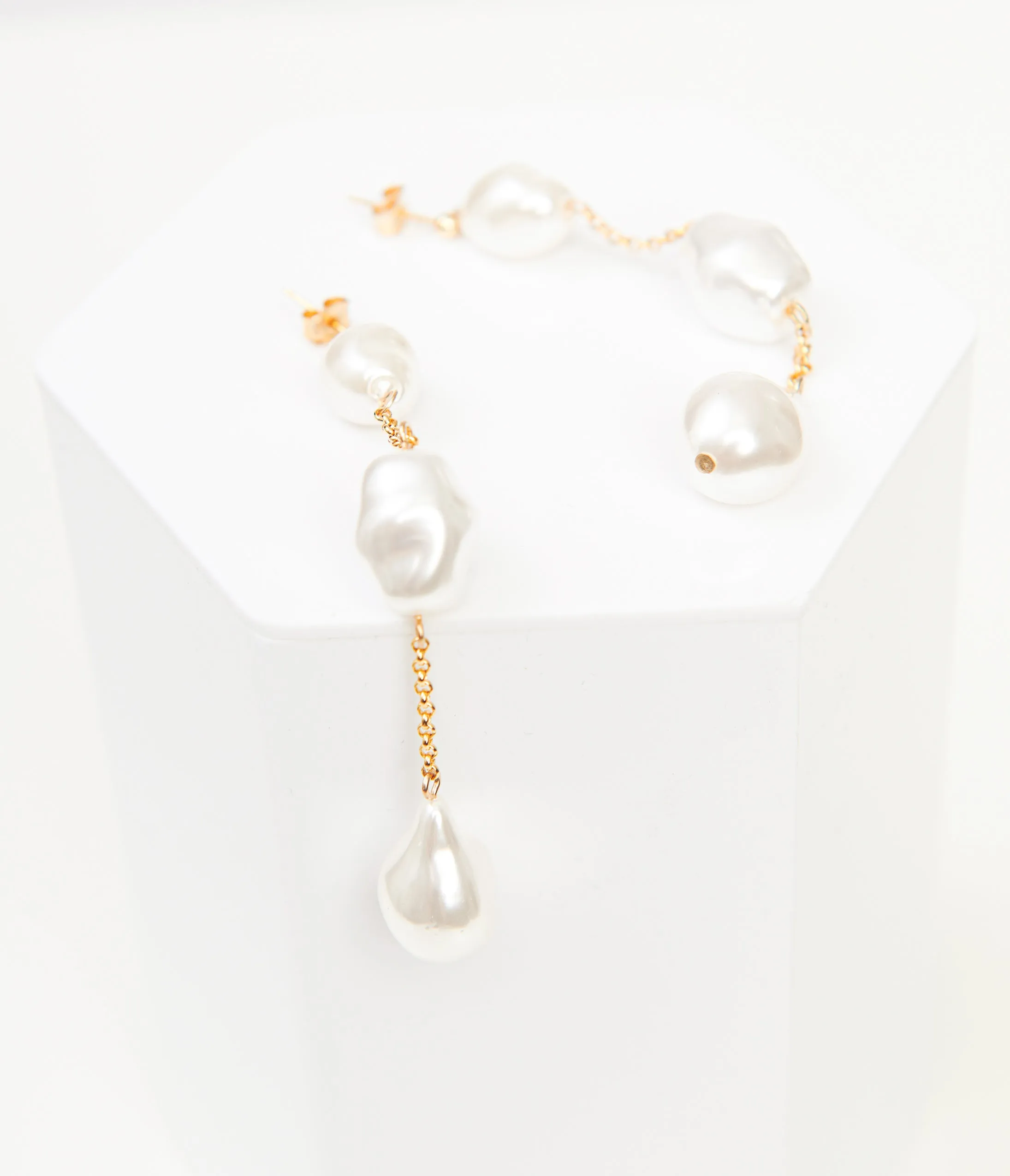 Tiered Pearl Drop Earrings