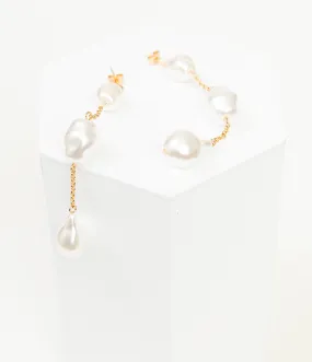 Tiered Pearl Drop Earrings