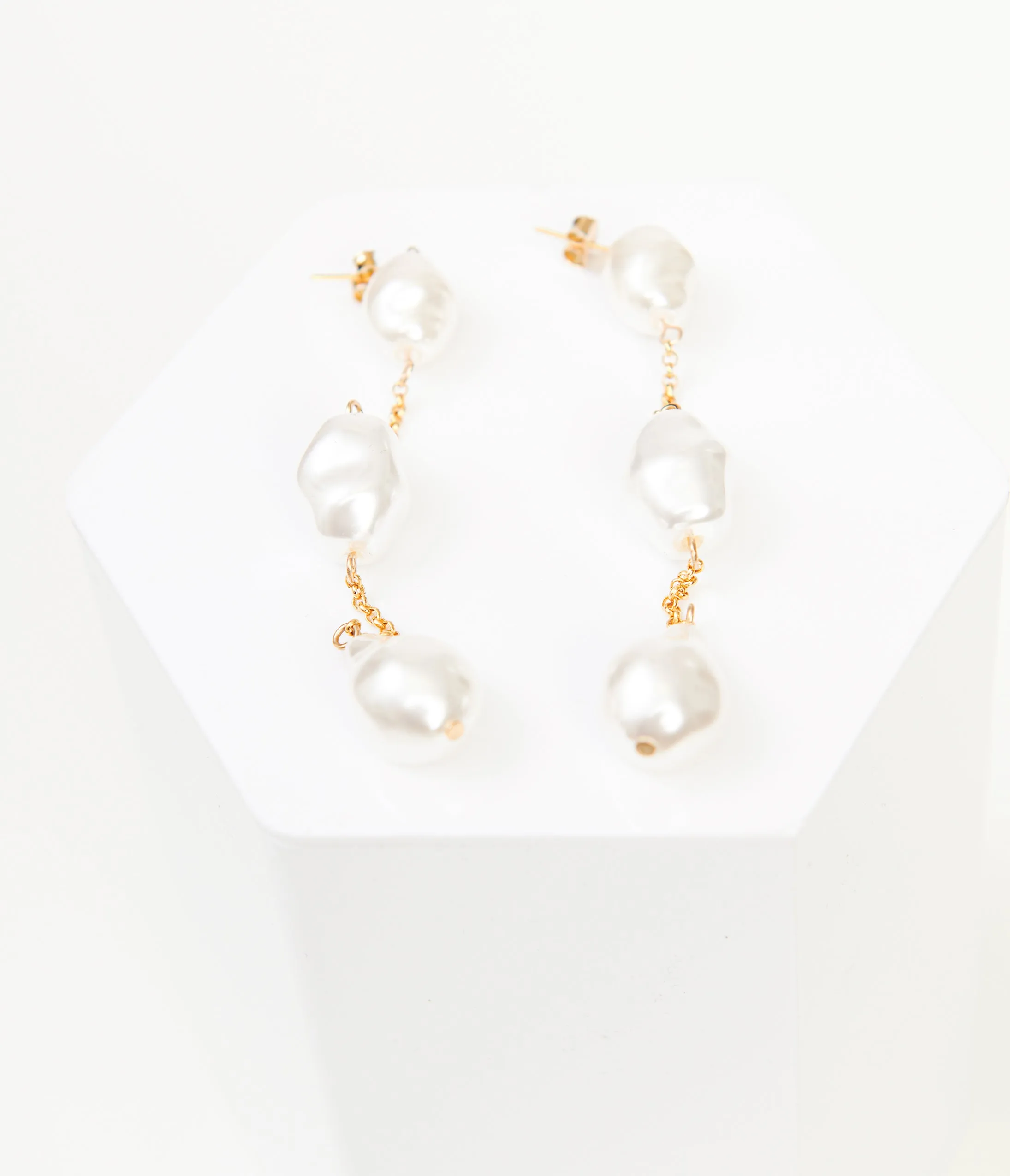 Tiered Pearl Drop Earrings