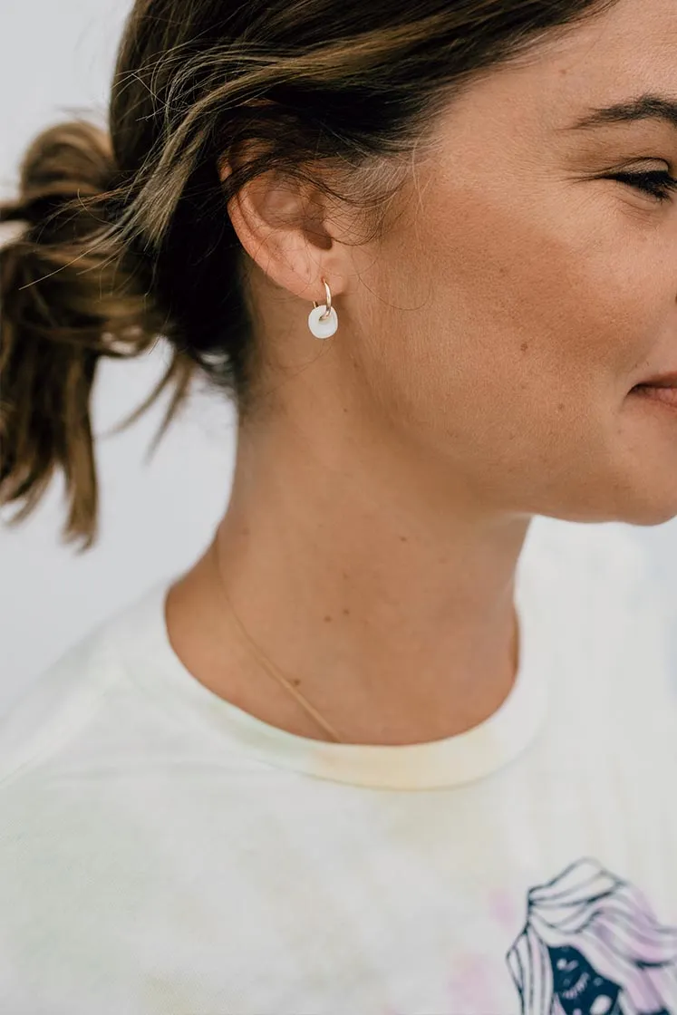 Tiny Puka Hoop Earrings