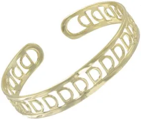 Vintage 1970s Yellow Gold Tone Letter Initial D Cuff Bracelet 5 3/4" Fashion Bracelets for Women Trendy Accessories for Women Stylish Additions