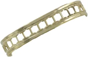 Vintage 1970s Yellow Gold Tone Letter Initial I Cuff Bracelet 5 3/4" Fashion Bracelets for Women Trendy Accessories for Women Stylish Additions