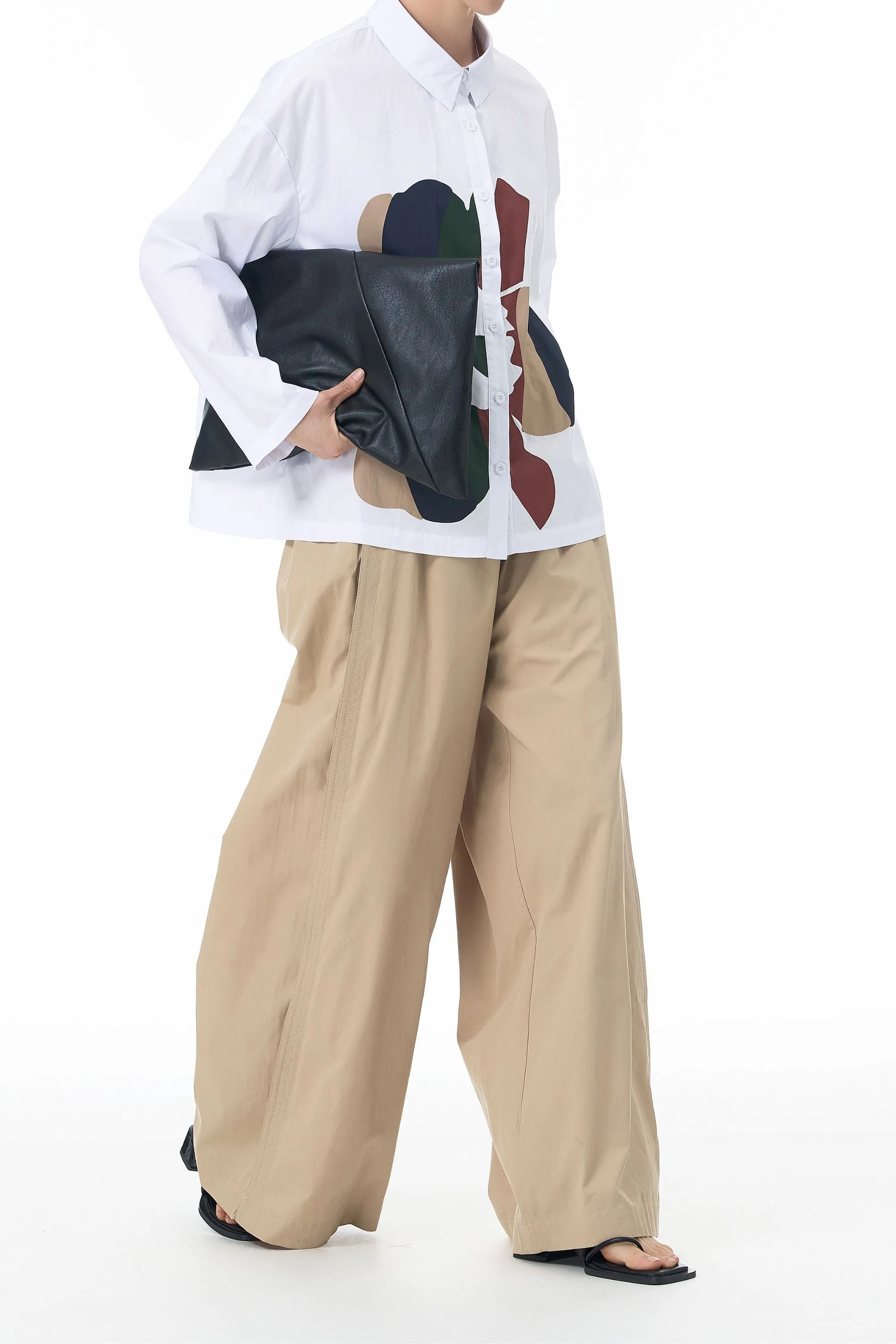 White Printed Shirt and Pant Coord Set