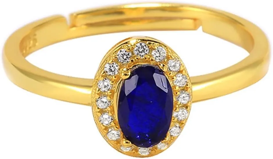 Women Gold Rings, Simple Rings for Women S925 Sterling Silver Oval Engagement Gift Ring