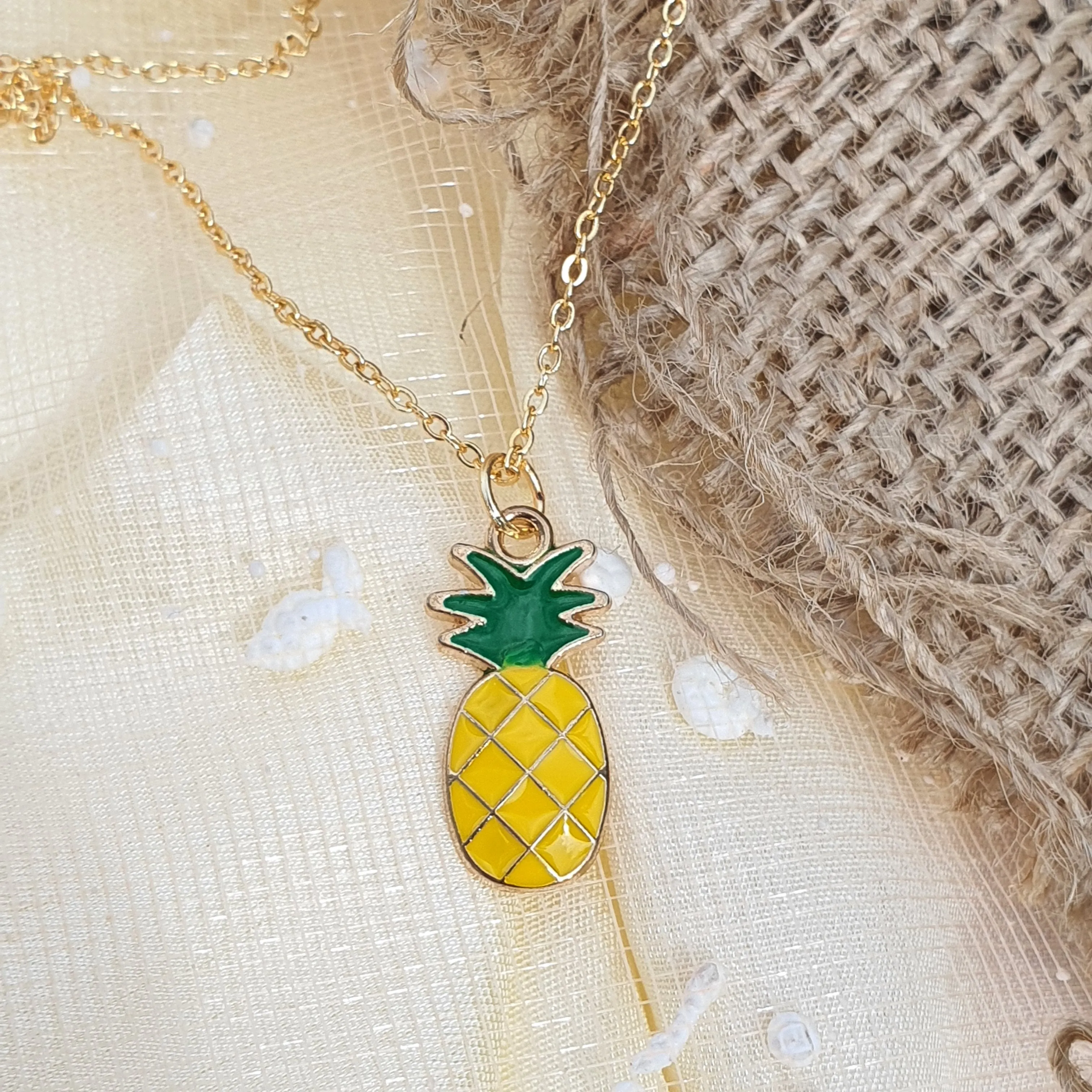 Y2K Charm Pendant Gold Necklace - Season Love