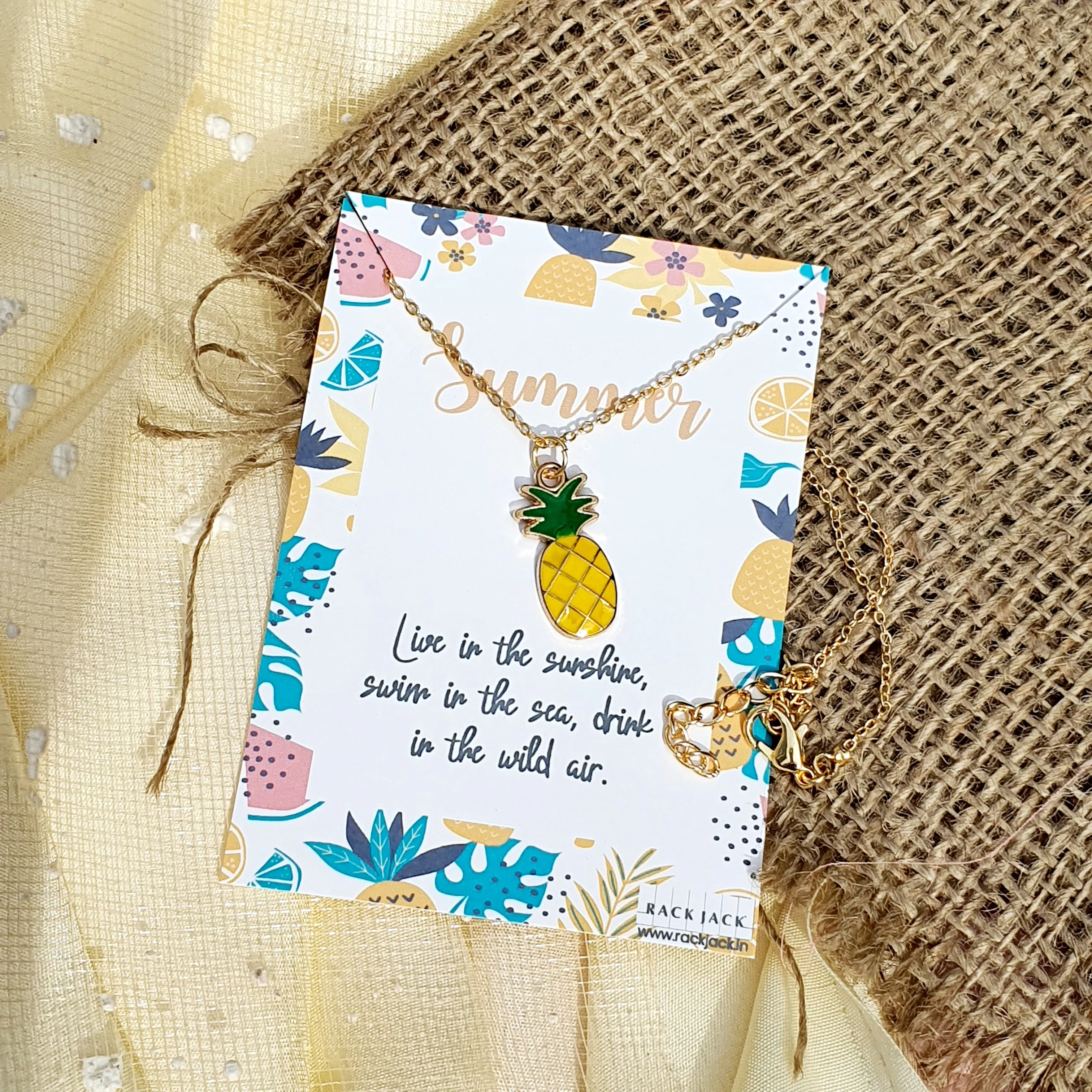 Y2K Charm Pendant Gold Necklace - Season Love