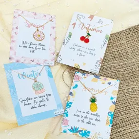 Y2K Charm Pendant Gold Necklace - Season Love