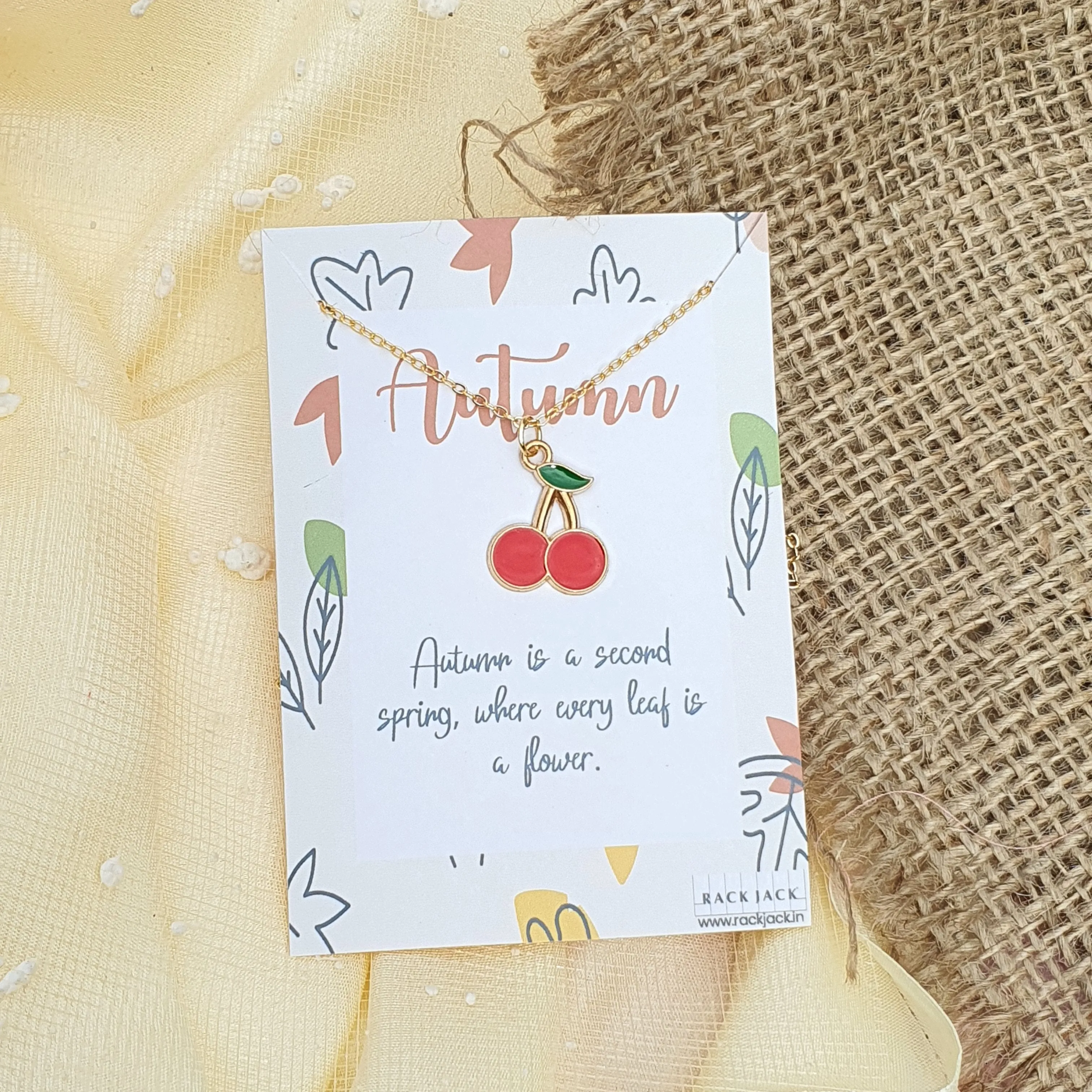 Y2K Charm Pendant Gold Necklace - Season Love