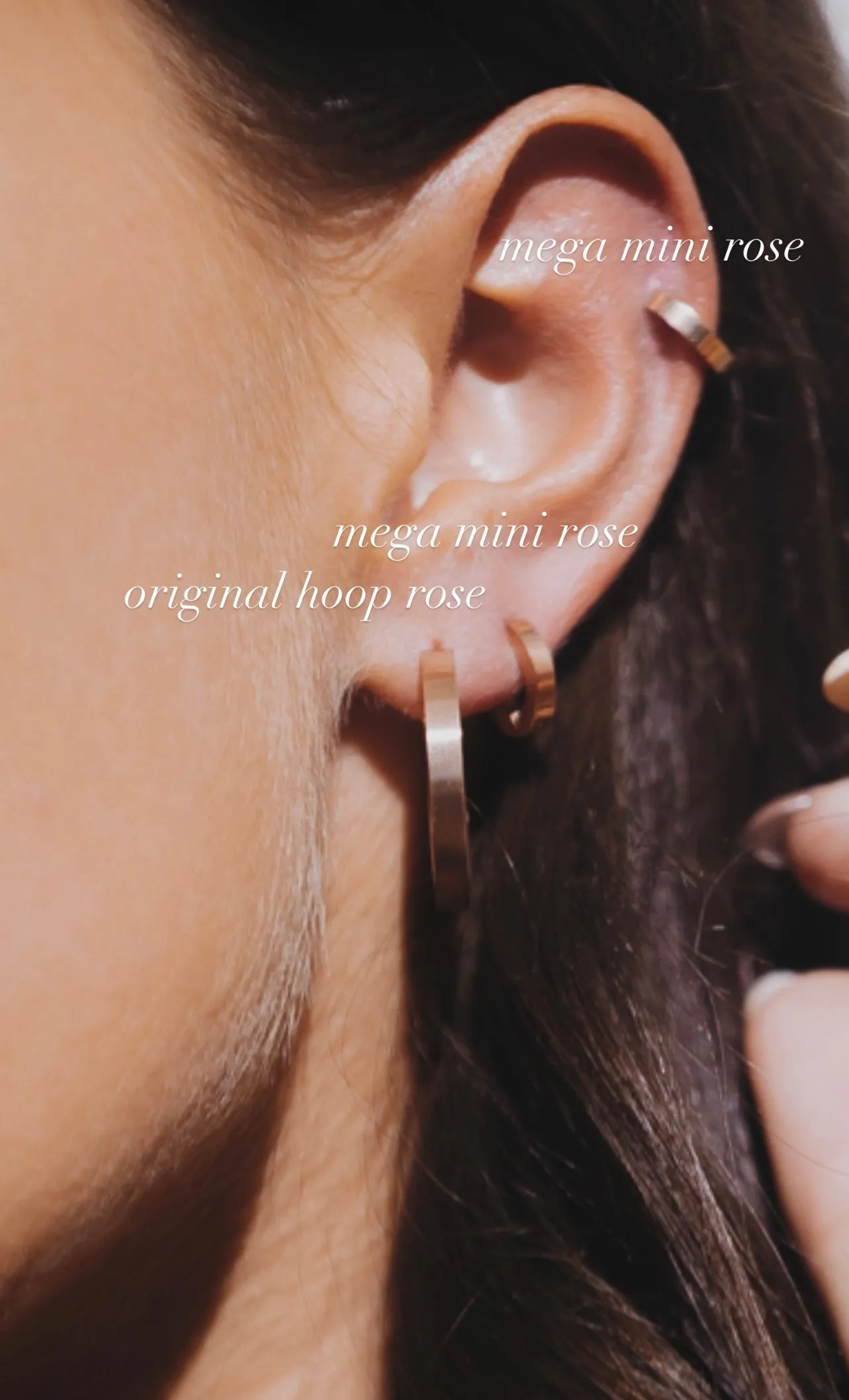 Zaana Original Hoops - Rose Gold